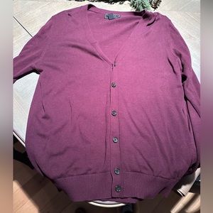 21 Men | Maroon Button Up Cardigan